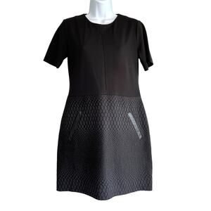 Dolce Vita Black Snake Print Dress‎ Size M Corporate Retro Glam Edgy